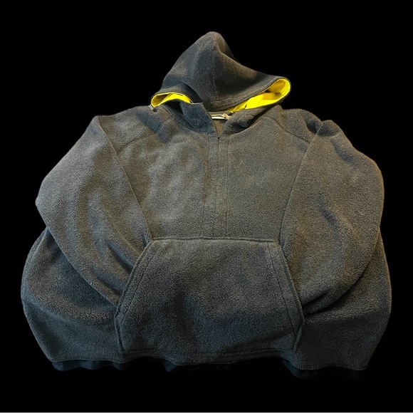 elisabeth by liz claiborne Pullover Hoodie Jacket Grey And Yellow 1XL Half Zip - Picture 7 of 7